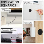 1 Inch（25mm) Desk Grommet, 13 Pieces Wire Grommet, Desk Hole Cover for Cables with Hole Saw,Plastic Cable Cord Wire Hole Cover for Desk, Table,Cabinet,Countertop and Other Furniture(Black)