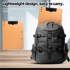 FRETONBA Clipboard Folder, 2 Pcs A4 Foldable Clipboard with Horizontal and Vertical Double Metal Clips, 360 Degree Foldable Binder Clipboards with Pen Holder, File Cover Work Folder Clipboards, Orange