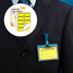 2 Pack Visitor Badges with Carbon Copy Visitor Stickers Letter Size Visitor Log Book Protecting Privacy Pages School Church Business Pass 300 Visitor Badges Guest Register Book 60 Memo Pages (2)