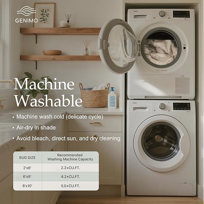 GENIMO Runner Rug 2'6"x6 Machine Washable Non Slip Vintage Hallway Runner Rug, Low Pile Lightweight Rugs for Indoor Entryway, Hallway, Kitchen and Corridor, Light Pink