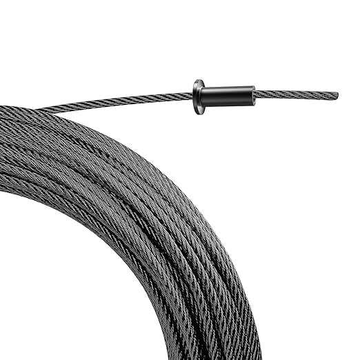 BLIKA 50 Pack Black Stainless Steel Protector Sleeves for 1/8" 5/32" or 3/16" Deck Cable Railing, for Wood/Composite Posts, T316 Marine Grade, Black Cable Railing Protector Sleeves