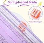 A4 Paper Cutter -12 Inch Paper Trimmer with 2pcs Replacement Blades with Safeguard Side Rulerfor Cut Gift Card,Coupon,Label, Cardstock,Photo