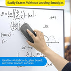 maxtek Magnetic Dry Erase Eraser, Glass Board Erasers, 1 Pack, Whiteboard Eraser for Dry Erase Board, Glass Board, Calendar Board, Office and School Supplies (Gray)