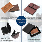Taikuri Custom Business Card Holder Personalized Engraved Wooden Business Card Case Holder Customized Your Text/Logo for Women/Men as Business/Unique Gift