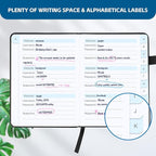 Password Keeper Book with Alphabetical Tabs，4.3"x5.7" Small Password Books for Seniors Password Notebook for Internet Website Address Log in Detail (Black)