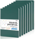 8 Pack Soft Cover Journal Bulk, Feela Notebooks College Ruled for Work, Lined Travel Journal for Women Men, Note Taking Notebook School Supplies Business Writing, 8.2” x 5.5”, A5, Dark Green