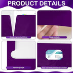 Yeaqee 100 Pack 2 Pockets Glossy Laminated Paper Folder First Day of School Presentation Folder Letter Size Two Pocket File Portfolio Holder Back to School Items Bulk for Teacher Office (Purple)