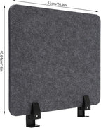 4pcs Privacy Panels,Standing Desk Divider,Desktop Office Furniture Partitions Stand Up Desk Privacy Panel, Clamp-On Acoustic Desk Divider Mounted Privacy Panel, 20.9" x 16" (Dark Grey)