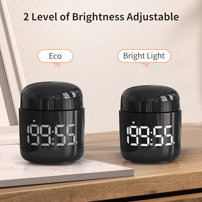 MeesMeek Digital Kitchen Timer,Countdown Countup Timer with Large LED Display Volume Adjustment,Timer for Cooking, Classroom Time for Kids and Teachers. (Black)