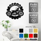 Custom Dirt Bike Metal Signs Personalized Motorcycle Name Sign Custom Garage Decor Motorbikes Wall Art Decor Motorcycle Sign Men Room Decorate Gifts for Men Husband Rider