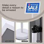 YIYO sign stand，floor sign holder poster stand heavy duty pedestal signage stand for display (WHITE, 11*17)