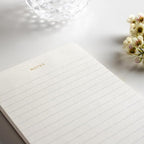 Pinesman - Elegant Desk Notepads for Professionals, Executive's Memo Pads, Minimalist, Gold Foiled, Lined Layout, 3 Pack, 225 Sheets Total (75 Each), 6.3" x 3.9”, 80 GSM, Eco-friendly, FSC™ Certified
