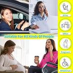 kingphenix Car Seat Cushion with Back Support Pillow: Enhanced Comfort Memory Foam Design for Pain Relief, Ideal for Drivers and Office Use - Ergonomic Lumbar Comfort for Long Sitting - Dark Grey