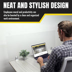 OBEX Clear Acrylic Desk Mounted Privacy Panel, 24" x 42", Clear