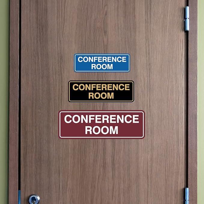 Standard Conference Room Sign - Blue - Small 5 Pack