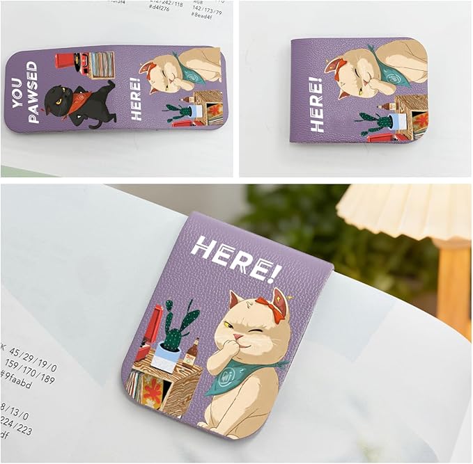 Magnetic Bookmark Clip Personalized for Readers, Custom Leather Bookmark Birth Flower with Name,Gifts for Book Lover, Teachers, Student, Women and Firends