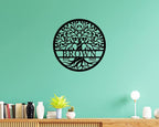 Personalized Tree of Life Metal Wall Sign, Custom Tree of Life Wall Art, Personalized Anniversary Wedding Gifts, Custom Metal Name Sign, Personalized Metal Name Sign Personalized Mothers Day Gift