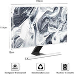 Baocicco Abstract Gray Marble Waterproof 80 Inch Television Cover Anti-Static Dustproof Protective Television Covers for TV Screen Abstract Modern TV Dust Cover for Home LED LCD OLED TVs