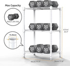 M MZG 450 lbs Wire Storage Shelving 3-Tier Utility Shelving Unit Steel Organizer Wire Rack for Home,Kitchen,Office,White (11.8" D x 17.7" W x 26.4" H)