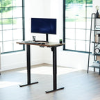 VIVO Electric 43 x 24 in Standing Desk, Memory Height Adjustment, 1B Series, Holds 220 lbs, Rustic Vintage Brown Top, Black Frame, DESK-1B4N