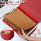 Skyygemm 60 Pcs Classification Folders Letter Size, 2 Divider Pressboard File Folders with 3. 5 Inch Expansion, 2 Prongs Fastener, Heavy Duty Office File Organizers for Teachers, Medical (Dark Red)
