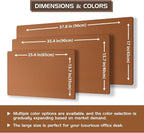 Aothia Double-Sided Desk Pad, 35.4" x 15.7"Leather Desk Mat, Eco Cork Desk Pad Protector,Large Mouse Pad,Waterproof Desk Blotter for Office/Home(Brown)