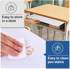 ZYINOZOC 2 Pack Desk Dividers for Students,3-Fold Privacy Screens,Testing Dividers for Classroom Waterproof,Plastic Easy Clean Privacy Shields for Student Includes Extra Labels