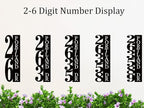 Custom Metal House Number Sign, Personalized House Number Sign, Vertical Address Sign for House, Front Door Decor, Front Porch Sign,house numbers for outside modern