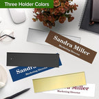 My Sign Center Custom Desk/Wall Name Plate - Personalized, Laser Engraved, 2" x 8", 18 Color Options, Made in USA