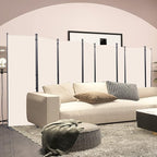 CHOSENM Room Divider, 8 Panel Folding Privacy Screens with Wider Support Feet, 6 Ft Portable Room Partition for Room Separator, 176" W X 71" H, Beige