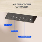 FLEXISPOT EN1 One-Piece Standing Desk with 1-Inch Thick Seamless Desktop, 48"x30" Electric Height Adjustable Desk for Home Office, Multi-Monitor Setups & Easy Assembly, White Wood Grain