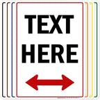Custom Arrow,Custom Directional Sign, Two Way Arrow,10x14 Inches, 55 mil thick HDPE (high density polyethylene), Made in USA by My Sign Center