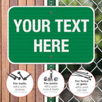 Personalized Custom Green Background Customize for Office, Business, Workplace, Home, Airbnb, Delivery Sign, 12x18 Inches, 3M EGP Reflective .063 Aluminum, Fade Resistant, Made in USA by Sigo Signs