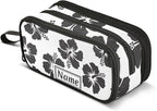 BOENLE Custom Tropical Hawaiian Hibiscus Flowers Pencil Case Box Boys Girls Personalized Name Large Pencil Pouch Stationery Pen Bag Organizer for Kids Adults School