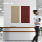 Olanglab Sound Absorbing Acoustic Wall Panels 2 Pack, 2'' 24''x48'' Fiberglass Sound Dampening Panels, Large Fabric Wrapped Sound Proof Panels for Walls (Burgundy)