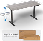 VIVO Electric 60 x 24 in Standing Desk, Memory Height Adjustment, 1B Series, Holds 220 lbs, One-Piece Dark Gray Top, Black Frame, DESK-KIT-1B6G
