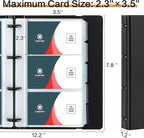 deli Business Card Book Holder, Business Card Organizer, Name Card Book Holder, Portable Office Business Card Holder, Hold 180 Cards, Black