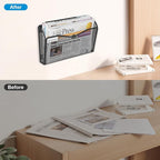 BOHDK Magnetic Wall File Holder 3-Pack - Mesh Organizer with Strong Magnets for Office, Home & School - Space Saving Black Document Organizer