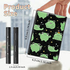 BWEGRHE Slim Credit Card Holder, Princess Frog RFID Blocking Metal Wallet for Men & Women, Aluminum Minimalist Hard Case Pocket-Sized Business Cards Organizer (Fits Up to 10 Cards)