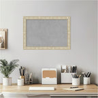 Amanti Art Silver Framed Magnetic Board 14x20 Small Vision Board for use with Magnets, 100% Metal Sheet to Display Items as Office Decor or for Home Organization in mudroom, Kitchen or Kids Room