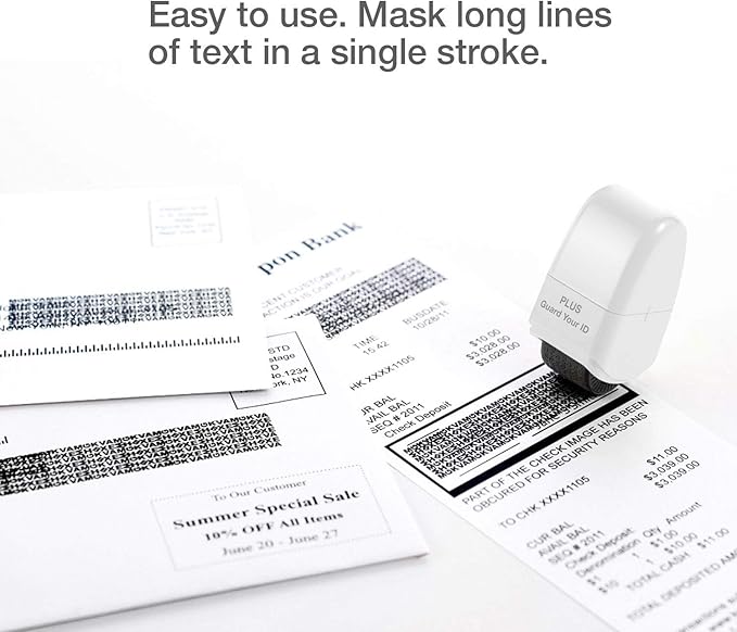 Guard Your ID Identity Protection Stamp Roller, White, IS-520CM