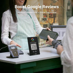Hotlabel Review Stand 2-Pack + Black & White + for Boosting Google Reviews + NFC Tap & QR Code + Share 1 Independent Link (Supports 1 Store) + All Phones Compatible + No App/Subscription