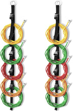 Wowangce 2 Pcs Extension Cord Organizers and Storage Garage Extension Cord Holder with 5 Slots Organizer Black Cord Organizer Straps for Vertical Space Cable Hose Rope String Lights
