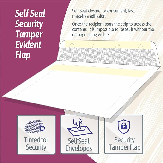 NextDayLabels - W-2 4-Up Employee Tax Forms, Instructions on Back" for 2025, for Laser/Inkjet Printer. Compatible with QuickBooks and Accounting Software (Pack of 100 Sheets & Self Seal Envelopes)