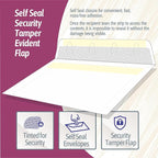 NextDayLabels - W-2 4-Up Employee Tax Forms, & Envelopes Instructions on Back" for 2025 (Pack of 500 Self Seal Envelopes)