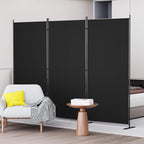 C-Hopetree 3 Panels Room Divider, 6 Ft Tall Indoor Folding Privacy Screen, Portable Partition Separator, Freestanding Separation Temporary Wall for Office, Bedroom, 102" W X 71" H, Black
