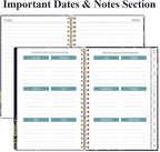 Address Book with Alphabetical Tabs - Small Address Book Spiral with Address Contacts, Special Date, Phone, Birthday & Internet Login Password for Home and Office, 4.3" x 6.2", Black Flower