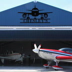 Personalized Metal Airplane Wall Art, Airplane Name Sign, Customized Pilot Name Sign, Airplane Hangar Sign Decor, Aviation Home Office Decor, Large Outdoor Decor, Pilot Gifts, Aircraft Lovers Gift