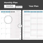 IN-LUXPRO Planner 2026 Daily Weekly and Monthly,11.5"x8.5",12 Months Spiral Bound Calendar Agenda with Self-adhesive Pen Holder,2026 Appointment Book with Vegan Leather Soft Cover,Black