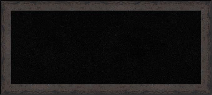 Amanti Art Black Cork Board for Wall, 15x33 Vision Board with Black Wood Frame, Medium Corkboard Office Decor for Home Organization, Modern Corkboard Pinboard to Display Items for Home Organization